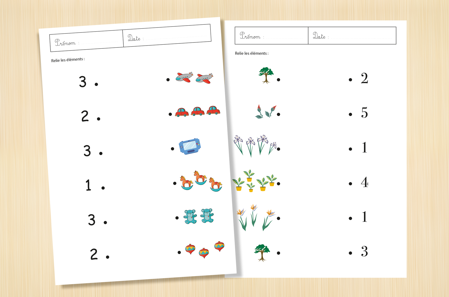 Fiche de maths cycle 1