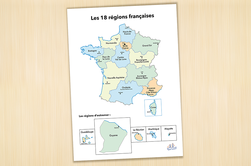 La France et ses régions - Les 18 régions françaises 